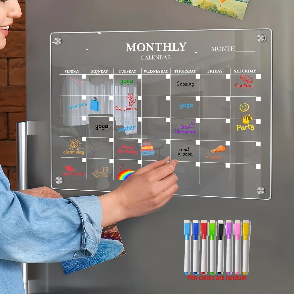 Baby Food Schedule - تقويم مغناطيسي للمسح الجاف من الأكريليك
