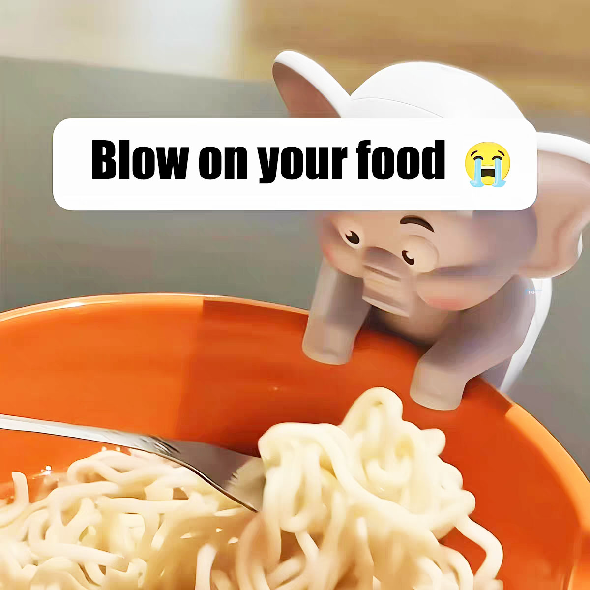 Baby Food Usa - مروحة صغيرة على شكل فيل لطيف،