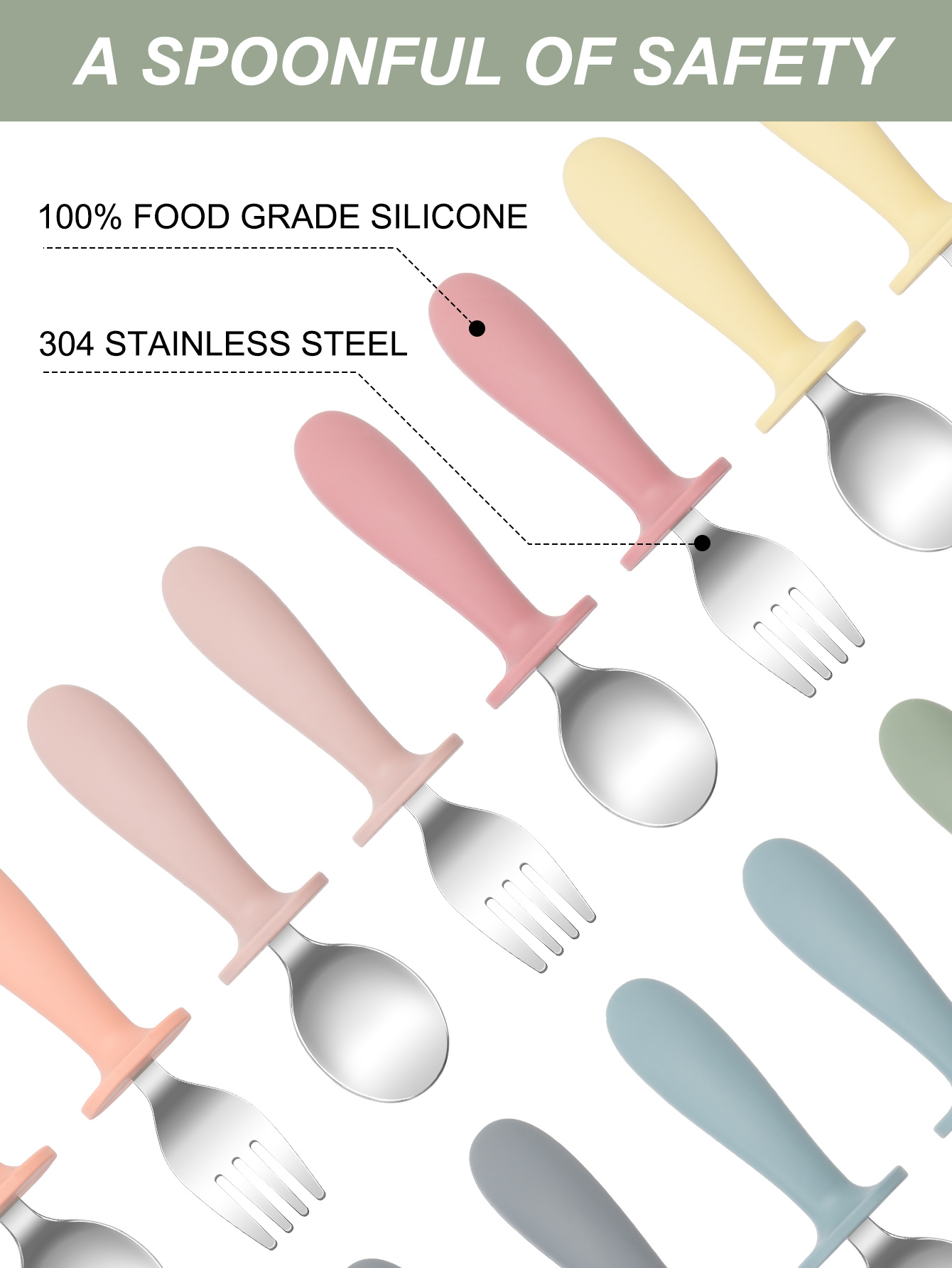 2 قطعة شوكة من الفولاذ المقاوم - مراجعة Baby Food Utensils Set وسعره