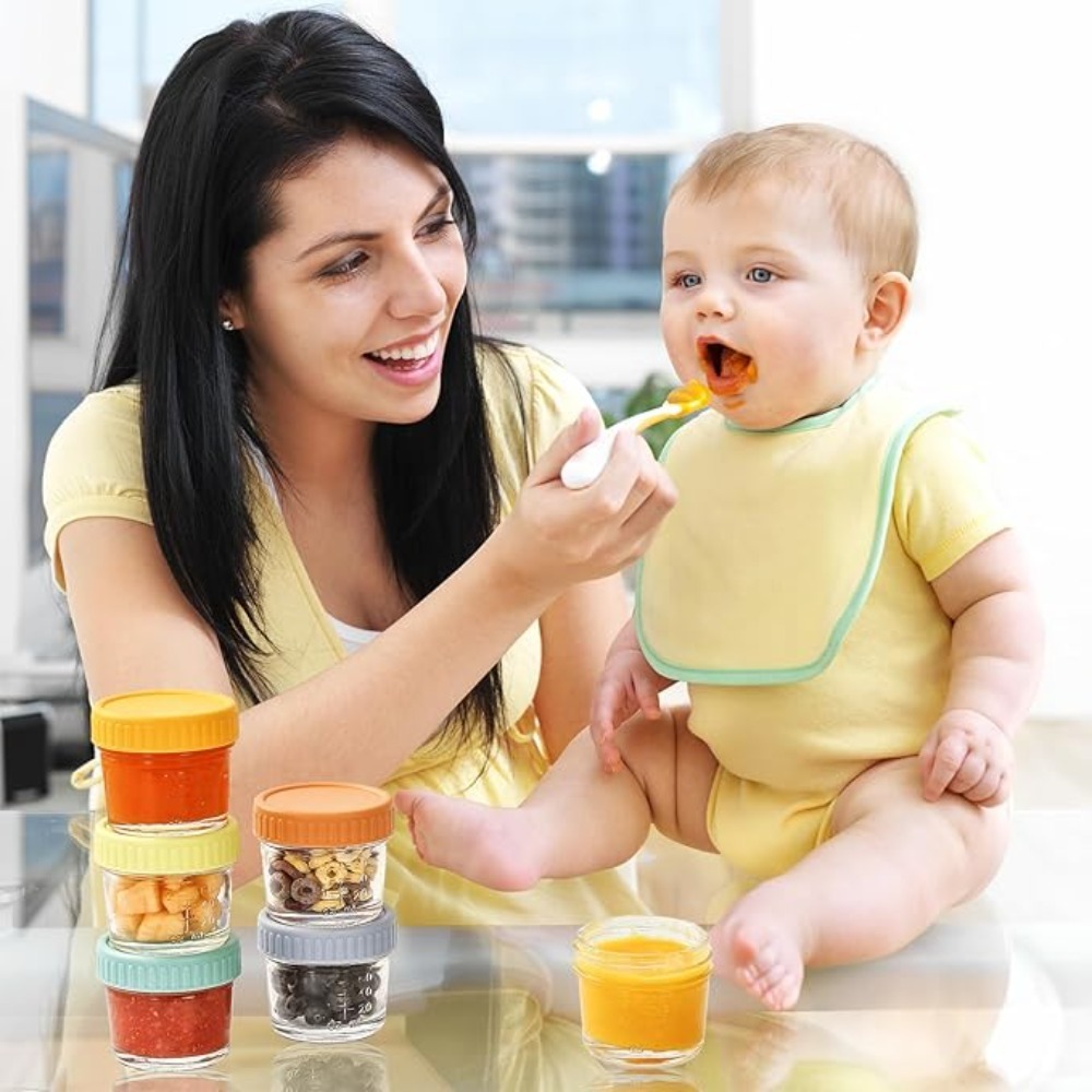 6 قطع من أوعية زجاجية لطعام ال - مراجعة Baby Food In Jar وسعره