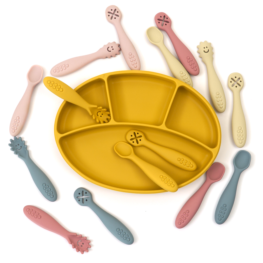 3 قطعة ملعقة سيليكون شوكة لأوا - مراجعة Baby Food Utensils Set وسعره