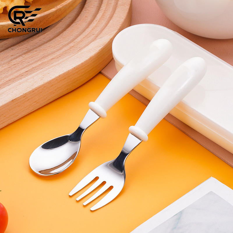 طقم ملعقة وشوكة للأطفال من الف - مراجعة Baby Food Knife Set وسعره