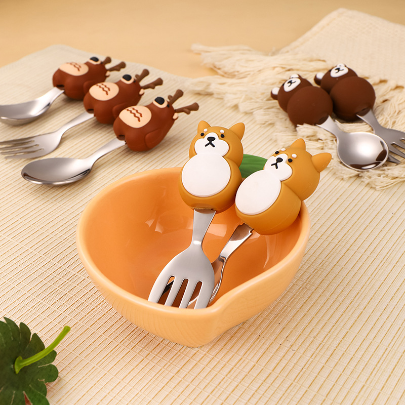 طقم ملعقة وشوكة للأطفال من الف - مراجعة Baby Food Knife Set وسعره