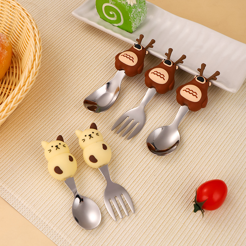 طقم ملعقة وشوكة للأطفال من الف - مراجعة Baby Food Knife Set وسعره