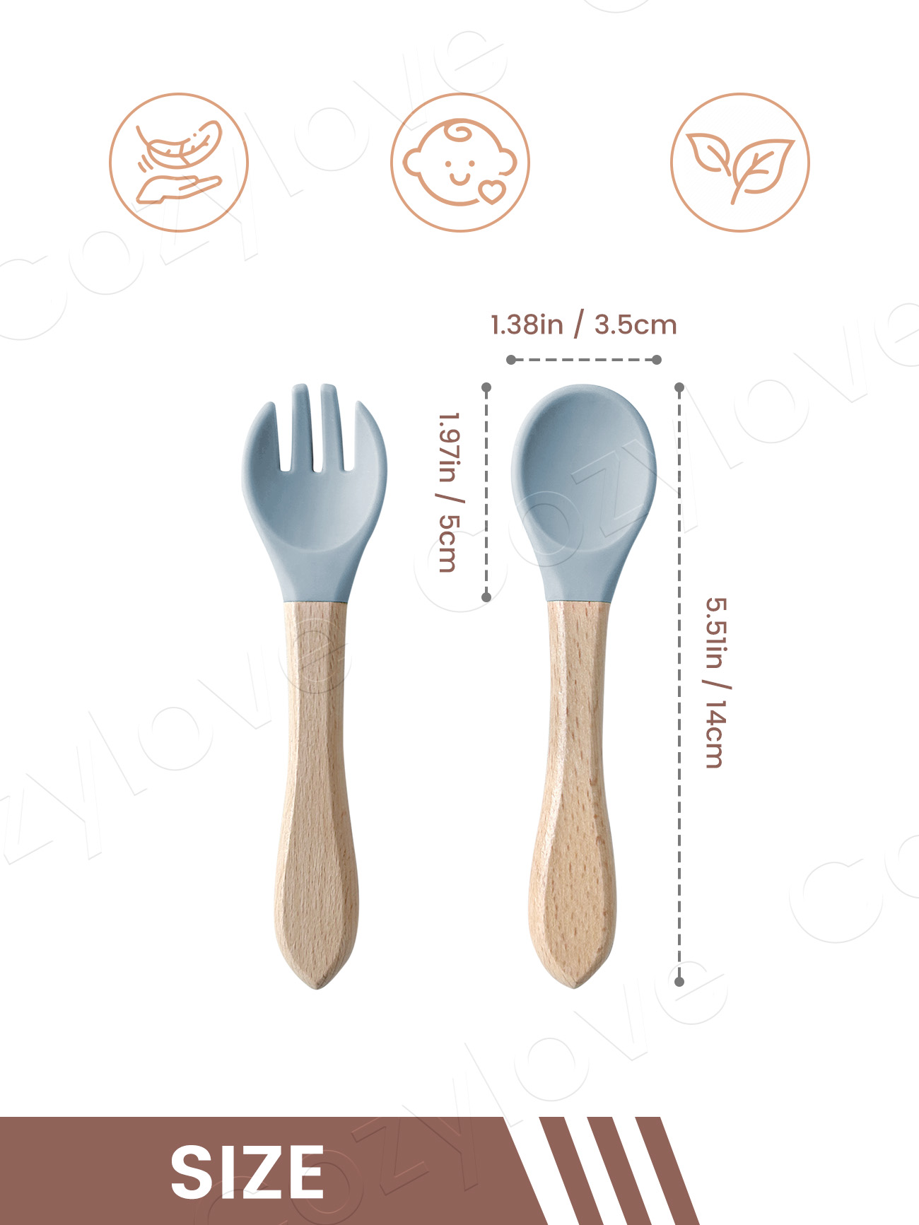 مجموعة شوكة وملعقة سيليكون للأ - مراجعة Baby Food Utensils Set وسعره