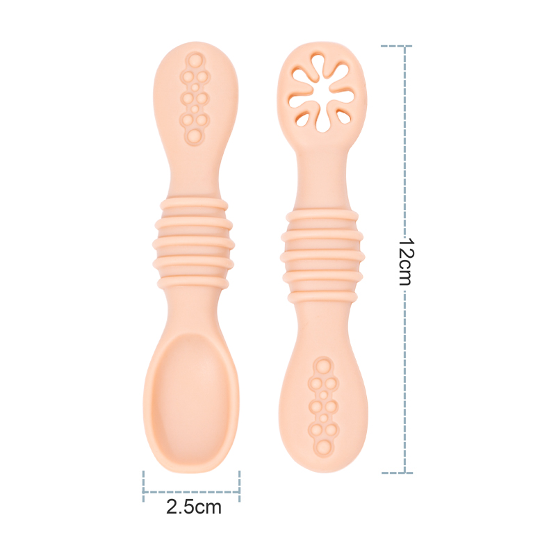 2 قطعة ملاعق تعلم الطفل لطيف أ - مراجعة Baby Food Utensils Set وسعره