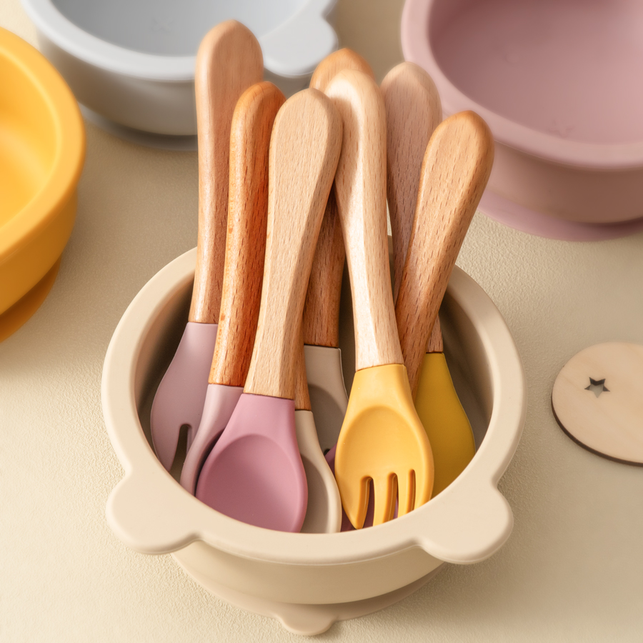 2 قطعة ملاعق تعلم الطفل أواني  - مراجعة Baby Food Utensils Set وسعره