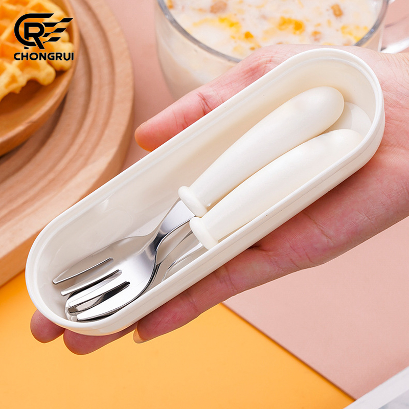 ملعقة وشوكة تدريبية للأطفال ال - مراجعة Baby Food Knife Set وسعره